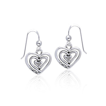 Full of Spiral Hearts ~ Sterling Silver Jewelry Earrings TER915 - Jewelry